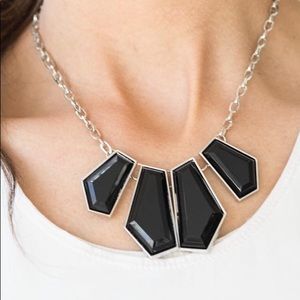 Black and silver necklace